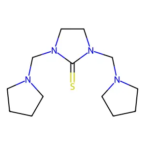 1,3-bis(pyrrolidin-1-ylmethyl)imidazolidine-2-thione structure
