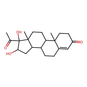 (8R,9S,10R,13S,14S,16R,17S)-17-acetyl-16,17-dihydroxy-10,13-dimethyl-2,6,7,8,9,11,12,14,15,16-decahydro-1H-cyclopenta[a]phenanthren-3-one structure