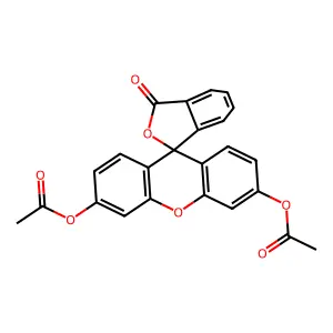 (6'-acetyloxy-3-oxospiro[2-benzofuran-1,9'-xanthene]-3'-yl) acetate structure