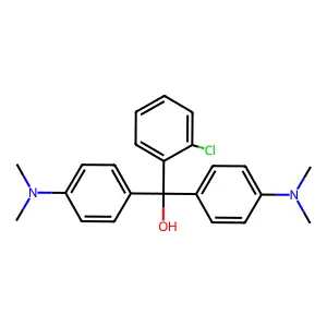 (2-chlorophenyl)-bis[4-(dimethylamino)phenyl]methanol structure