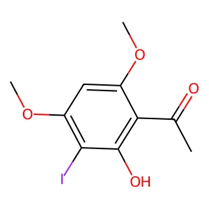 1-(2-hydroxy-3-iodo-4,6-dimethoxyphenyl)ethanone structure