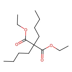 Diethyl dibutylmalonate structure