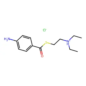 p-Aminothiobenzoic acid S-(2-(diethylamino)ethyl) ester hydrochloride structure