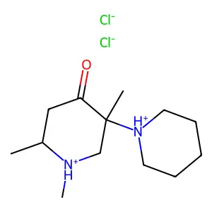 1,2,5-trimethyl-5-piperidin-1-ium-1-ylpiperidin-1-ium-4-one dichloride structure