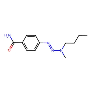 4-[[butyl(methyl)amino]diazenyl]benzamide structure