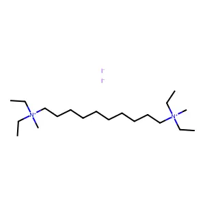 10-[diethyl(methyl)azaniumyl]decyl-diethyl-methylazanium diiodide structure