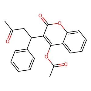 Warfarin acetate structure