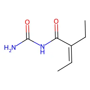 N-(Aminocarbonyl)-2-ethyl-2-butenamide structure