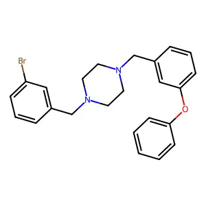 1-(3-bromobenzyl)-4-(3-phenoxybenzyl)piperazine structure