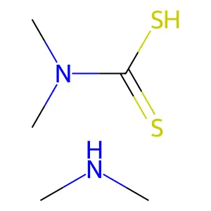 Dimethylammonium dimethyldithiocarbamate structure
