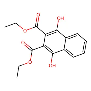diethyl 1,4-dihydroxynaphthalene-2,3-dicarboxylate structure