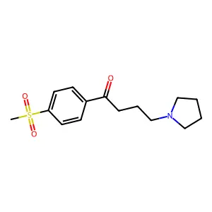 4'-Methylsulfonyl-4-(1-pyrrolidinyl)butyrophenone structure