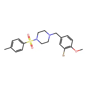 1-(3-bromo-4-methoxybenzyl)-4-[(4-methylphenyl)sulfonyl]piperazine structure