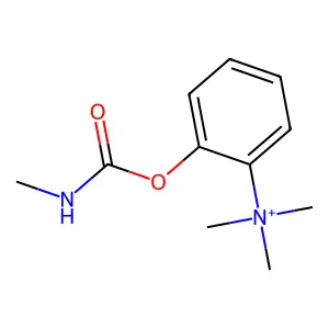 n,n,n-trimethyl-2-[(methylcarbamoyl)oxy]anilinium structure