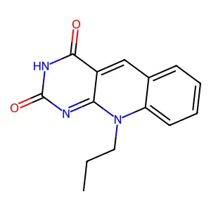 10-propylpyrimido[4,5-b]quinoline-2,4-dione structure