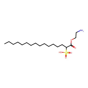 1-(2-aminoethoxy)-1-oxohexadecane-2-sulfonic acid structure