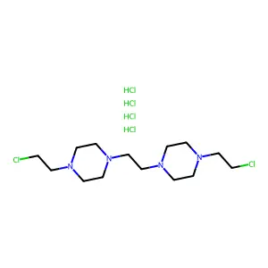1-(2-chloroethyl)-4-[2-[4-(2-chloroethyl)piperazin-1-yl]ethyl]piperazine;tetrahydrochloride structure