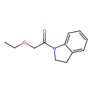 1-(2,3-dihydroindol-1-yl)-2-ethoxyethanone structure