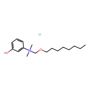 Dimethyl(m-hydroxyphenyl)octyloxymethylammonium chloride structure