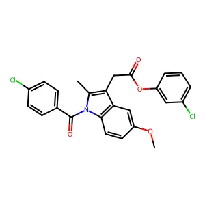 (3-chlorophenyl) 2-[1-(4-chlorobenzoyl)-5-methoxy-2-methylindol-3-yl]acetate structure
