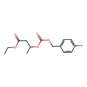 ethyl 3-[(4-iodophenyl)methoxycarbonyloxy]butanoate structure
