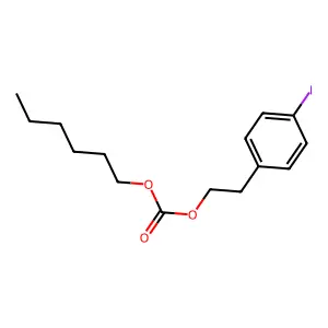 n-Hexyl p-iodophenethyl carbonate structure