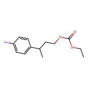 ethyl 3-(4-iodophenyl)butyl carbonate structure