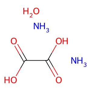 Diammonium oxalate monohydrate structure
