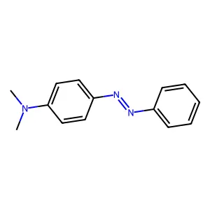 N,N-dimethyl-4-phenyldiazenylaniline structure
