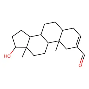 (5S,8R,9S,10S,13S,14S,17S)-17-hydroxy-10,13-dimethyl-4,5,6,7,8,9,11,12,14,15,16,17-dodecahydro-1H-cyclopenta[a]phenanthrene-2-carbaldehyde structure
