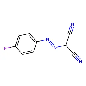((p-Iodophenyl)azo)malononitrile structure