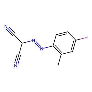 ((4-Iodo-o-tolyl)azo)malononitrile structure