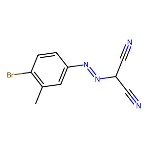 ((4-Bromo-m-tolyl)azo)malononitrile structure