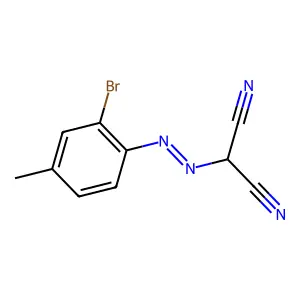 ((2-Bromo-p-tolyl)azo)malononitrile structure