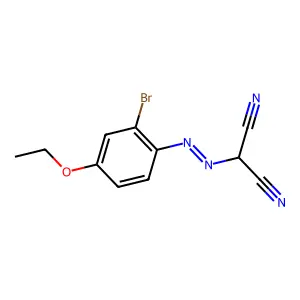 ((2-Bromo-4-ethoxyphenyl)azo)malononitrile structure