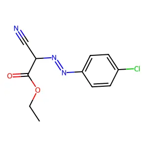 ethyl 2-[(4-chlorophenyl)diazenyl]-2-cyanoacetate structure