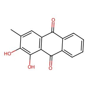 1,2-dihydroxy-3-methylanthracene-9,10-dione structure