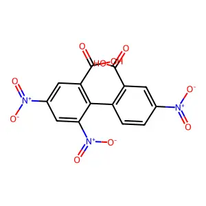 (1,1'-Biphenyl)-2,2'-dicarboxylic acid, 4,4',6-trinitro- structure