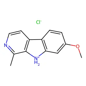 7-methoxy-1-methyl-9H-pyrido[3,4-b]indol-9-ium chloride structure