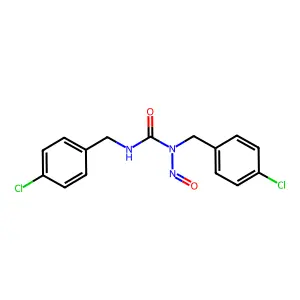 1,3-bis[(4-chlorophenyl)methyl]-1-nitrosourea structure