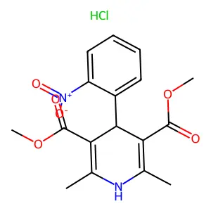 Nifedipine hydrochloride structure