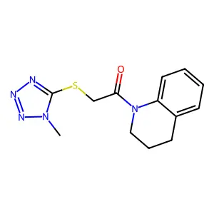 1-(3,4-dihydro-2H-quinolin-1-yl)-2-(1-methyltetrazol-5-yl)sulfanylethanone structure