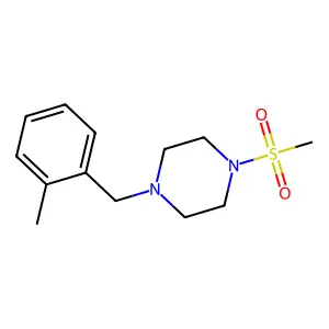 1-(2-methylbenzyl)-4-(methylsulfonyl)piperazine structure