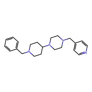 1-(1-benzylpiperidin-4-yl)-4-(pyridin-4-ylmethyl)piperazine structure
