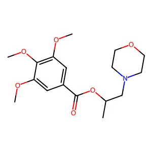 2-Morpholino-1-methylethyl-3,4,5-trimethoxybenzoate structure