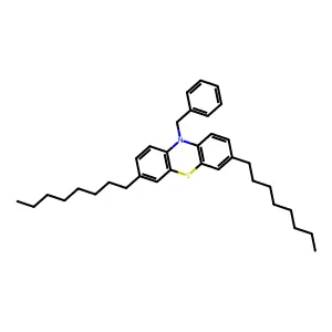 10-benzyl-3,7-dioctylphenothiazine structure