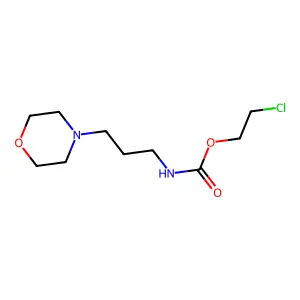 CARBAMIC ACID, (3-MORPHOLINOPROPYL)-, 2-CHLOROETHYL ESTER structure