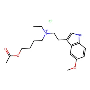 INDOLE, 3-(2-(N-(4'-ACETOXYBUTYL)-N-ETHYLAMINO)ETHYL)-5-METHOXY-, HYDROCHLORIDE structure