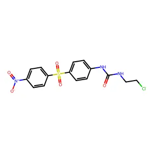 1-(2-chloroethyl)-3-[4-(4-nitrophenyl)sulfonylphenyl]urea structure