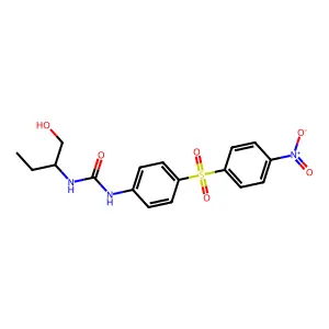 1-(1-hydroxybutan-2-yl)-3-[4-(4-nitrophenyl)sulfonylphenyl]urea structure